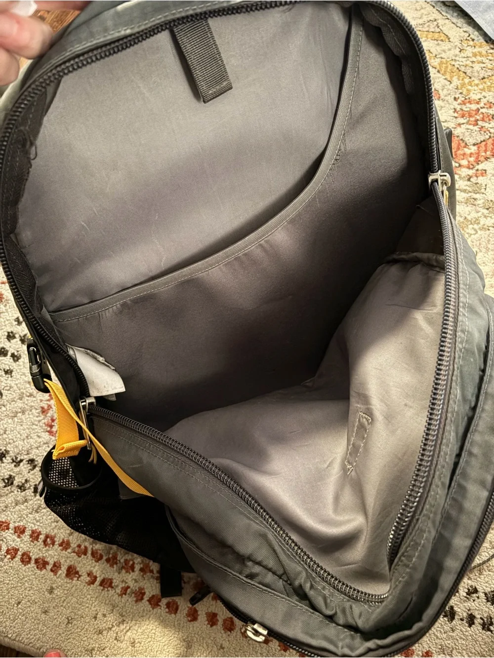 The North Face Borealis Backpack Yellow and Black Daypack with Front Bungee